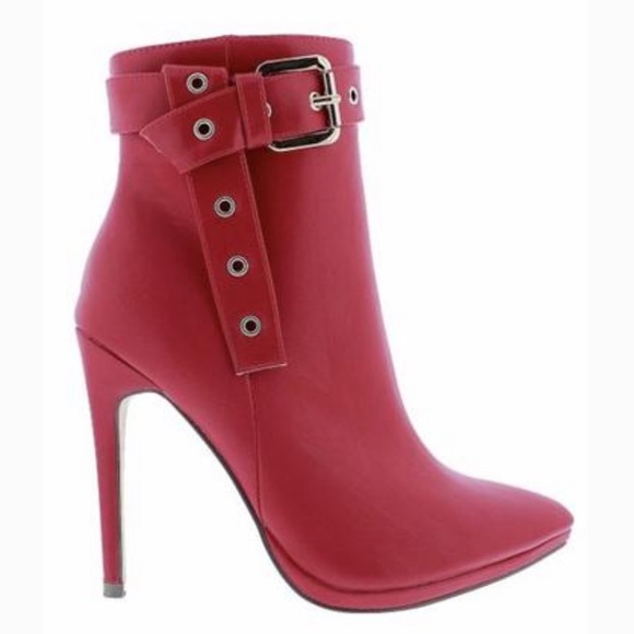 🔥Sale🔥Red ankle boots - Picture 2 of 2